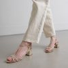 Jonak Adelia Heeled Sandals, Platinum Laminated Velvet