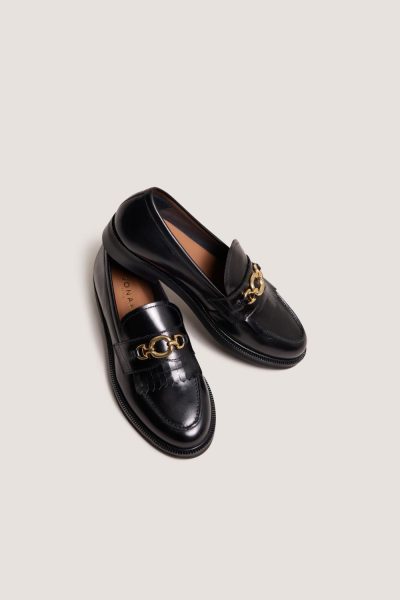 Jonak Delphes Loafers, Black Leather