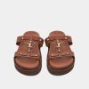 Jonak Luana Platform Sandals, Brown Glazed Leather