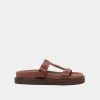 Jonak Luana Platform Sandals, Brown Glazed Leather