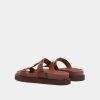 Jonak Luana Platform Sandals, Brown Glazed Leather