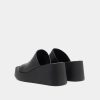 Jonak Eugene Wedge Mule, Black Leahter