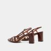 3600067-22 (7) Jonak Vaiana Heeled Sandals, Brown Shiny Leather