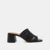 3600101-26 (3) Jonak Butterfly Heeled Mules, Black Leather