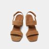 Jonak Vico Heeled Sandals, Camel Velvet