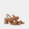 Jonak Vico Heeled Sandals, Camel Velvet
