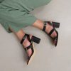 Jonak Vilma Heeled Sandals, Black Leather