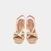 Jonak Vanity Heeled Sandals, Gold Cracked Leather