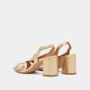 Jonak Vanity Heeled Sandals, Gold Cracked Leather
