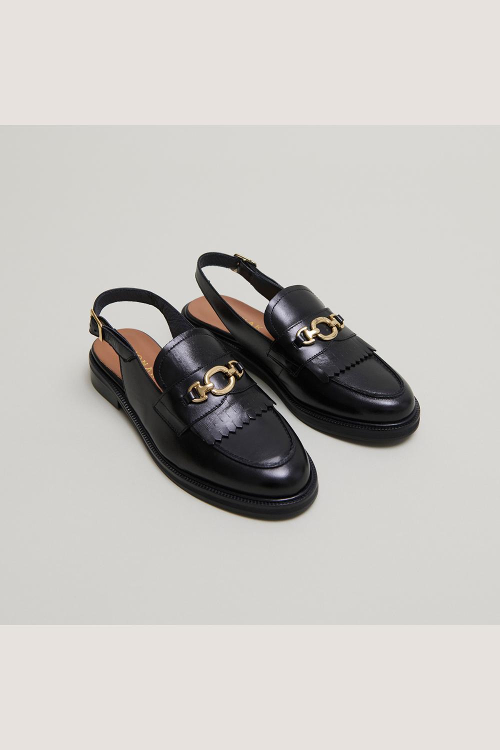 Jonak Delphy Loafers, Black Leather