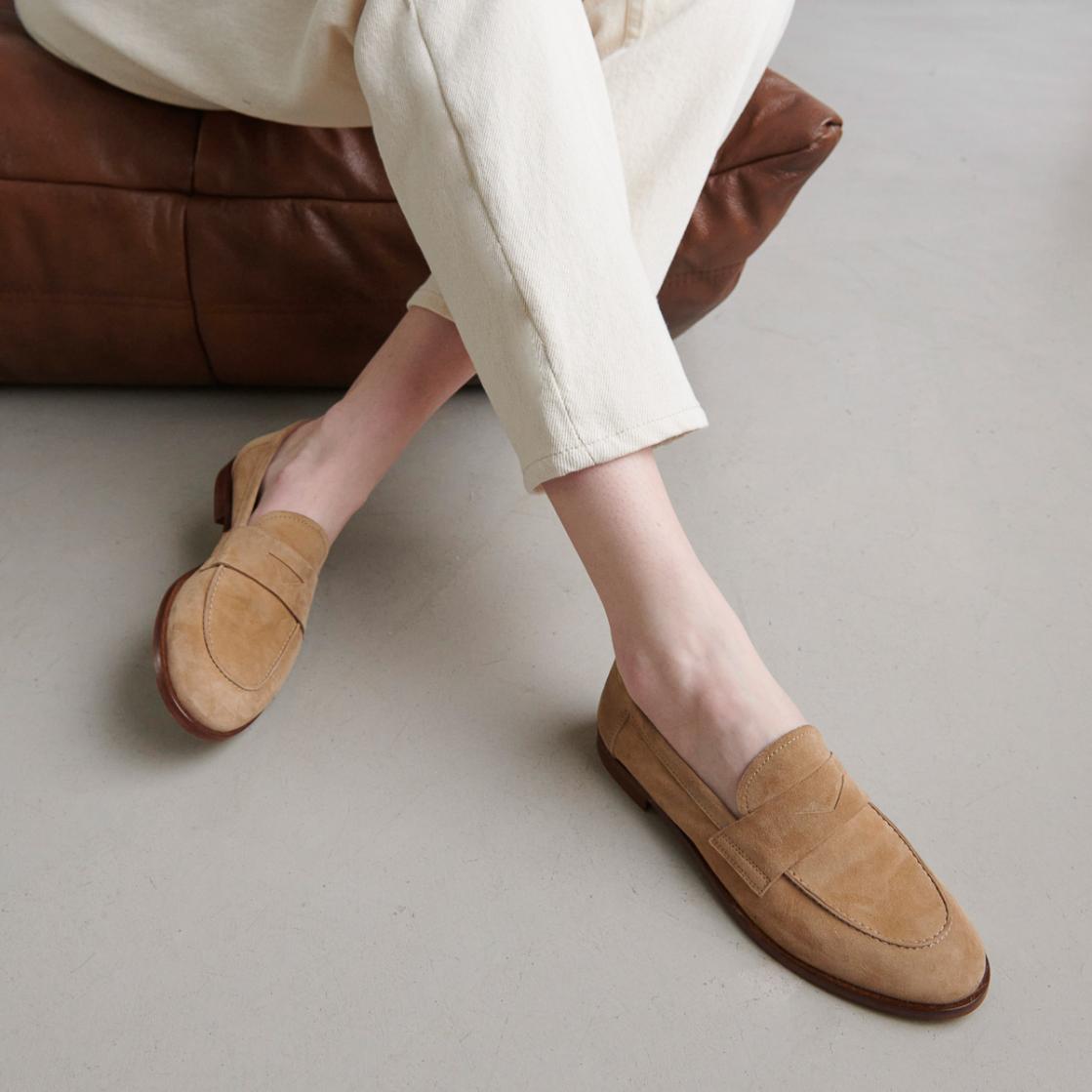 3600198-9-3 Jonak Thelma Loafers, Camel Velvet