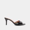Jonak Vertigo Mules, Black Shiny Leather
