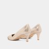 Jonak Damienne Low Heeled Pumps, Platinum Laminated Velvet.