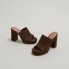 Jonak Delle Heeled Mules, Brown Suede