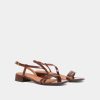 Jonak Anaya Sandals, Brown Shiny Leather