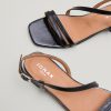 Jonak Anaya Sandals, Black Shiny Leather