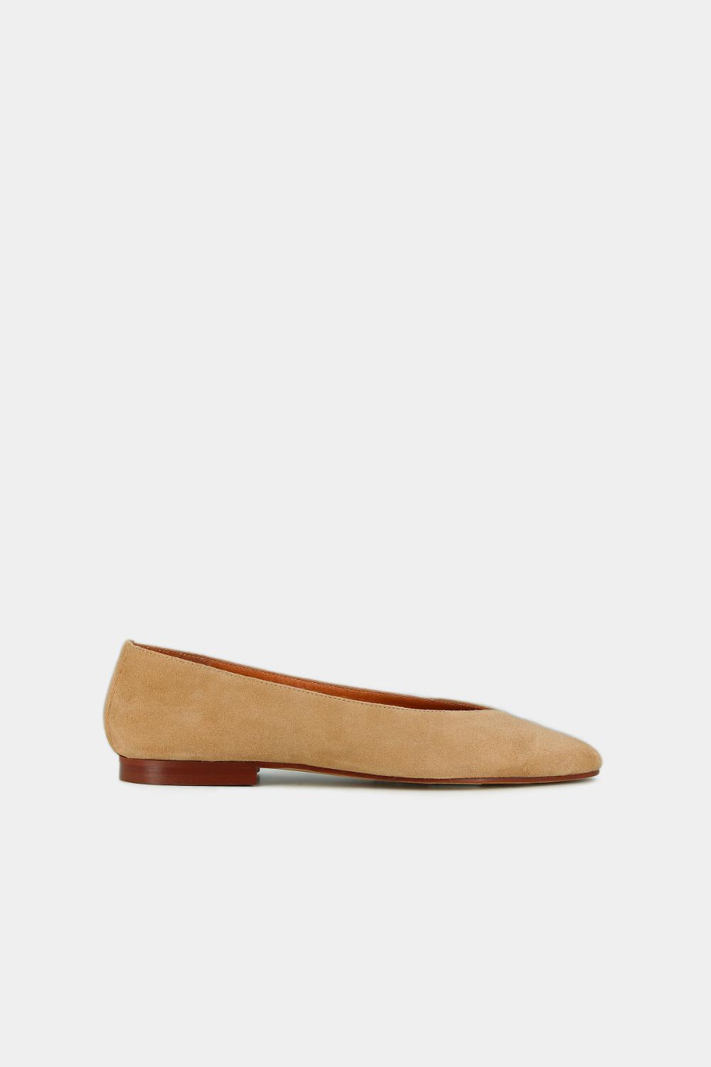 3800162-9 (3) Jonak Dassus Ballet Flats, Camel Velvet