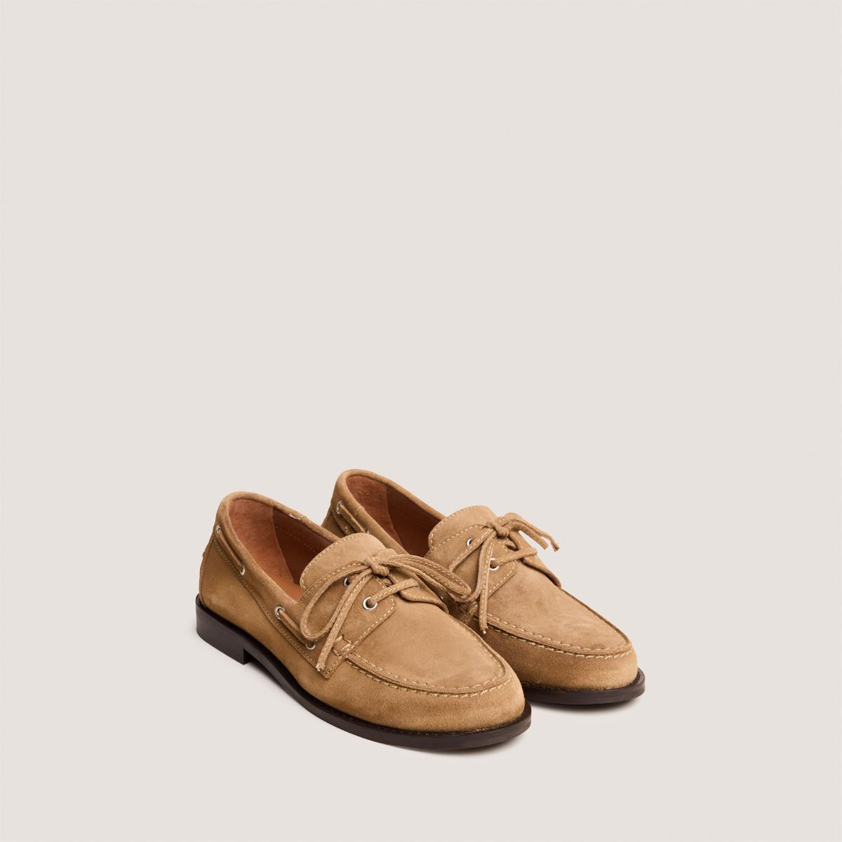 3800200-201-3 Jonak Olga Loafers, Beige Suede