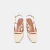 3800244-12 (1) Jonak Dadelle Heeled Slingbacks, Ecru Shiny Leather