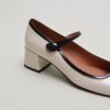 3800251-14 (6) Jonak Donzai Mary Janes, Ecru and Black Varnish