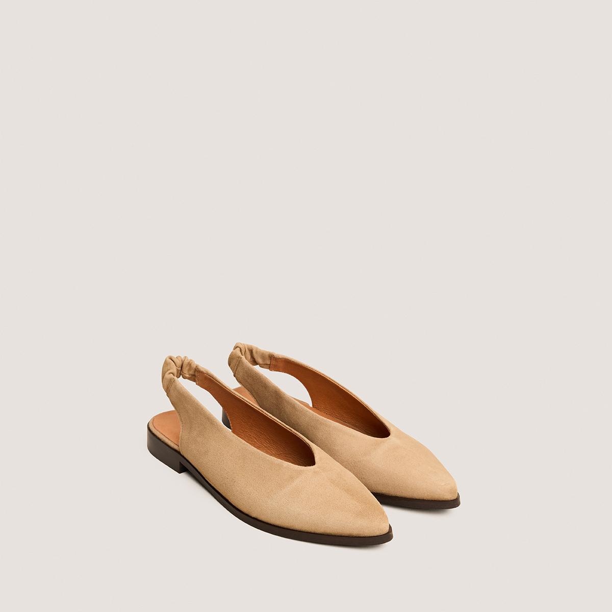 Jonak Acajou Ballet Flats, Camel Suede