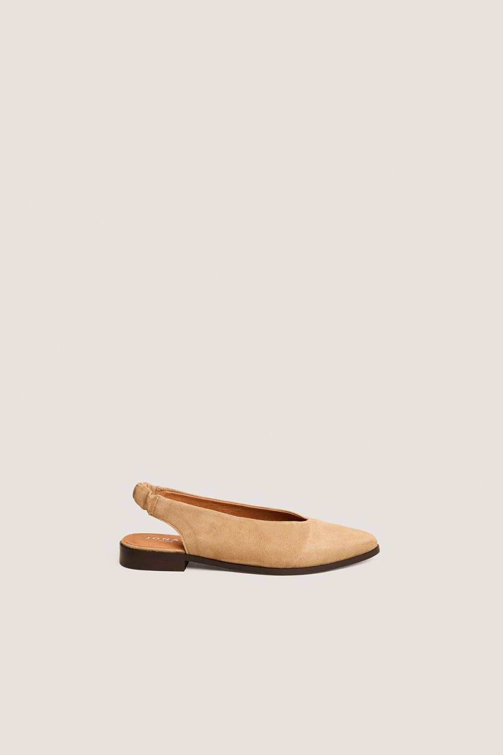 Jonak Acajou Ballet Flats, Camel Suede