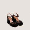 3800388-287 (4) Jonak Vapo Heeled Sandals, Black Suede and Mesh