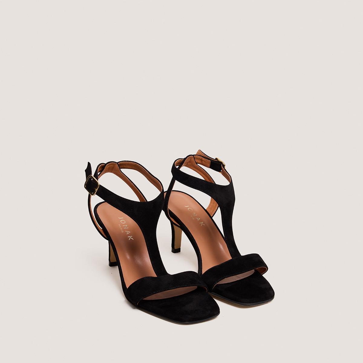 3800389-26 (2) Jonak Vernus Sandals, Black Velvet.