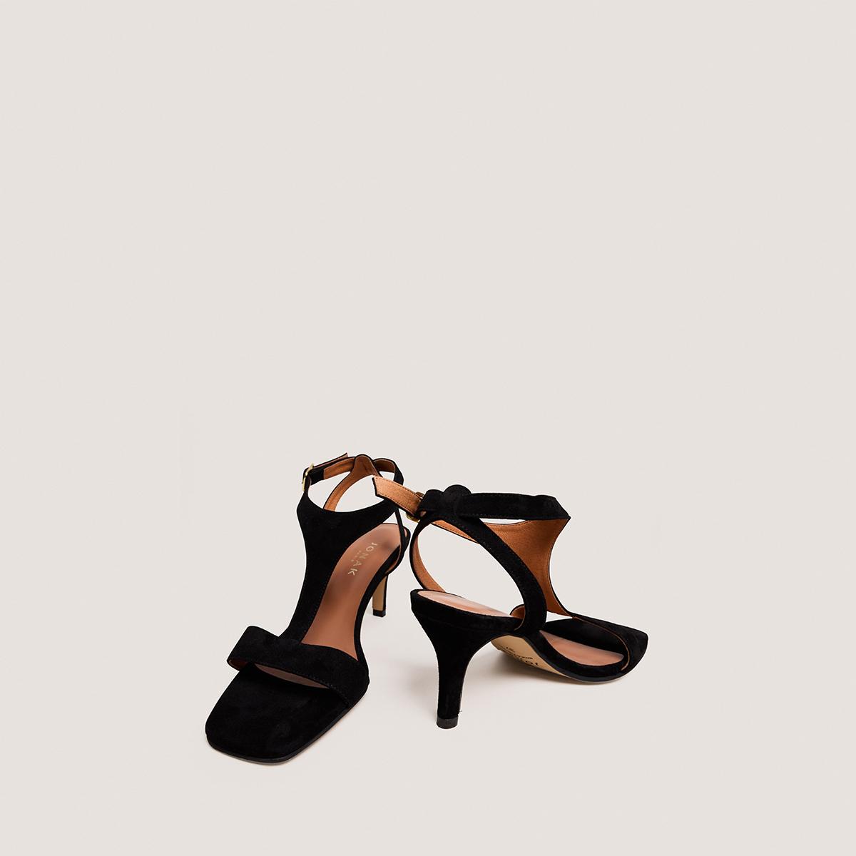 3800389-26 (3) Jonak Vernus Sandals, Black Velvet.