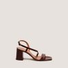 3800402-22 (1) Jonak Vimy Sandals, Brown Shiny Leather