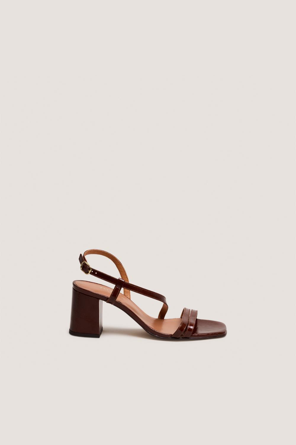 3800402-22 (1) Jonak Vimy Sandals, Brown Shiny Leather