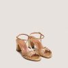 Jonak Volia Sandals, Gold Cracked Leather.