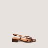 Jonak Argos Sandals, Shiny Brown Leather