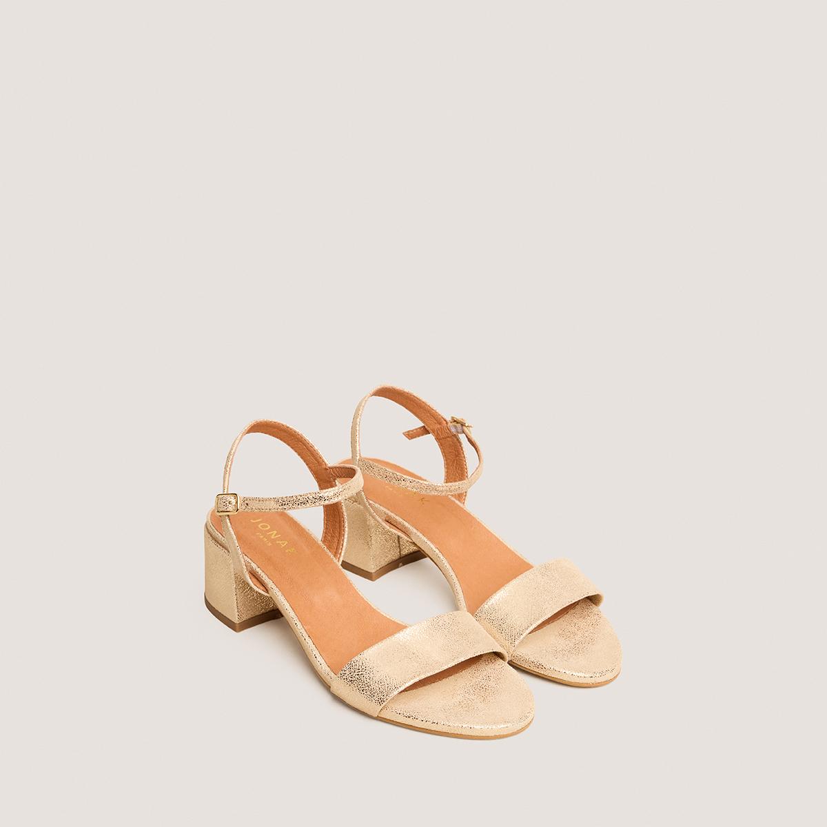 Jonak Anker Sandals, Platinum Laminated Velvet