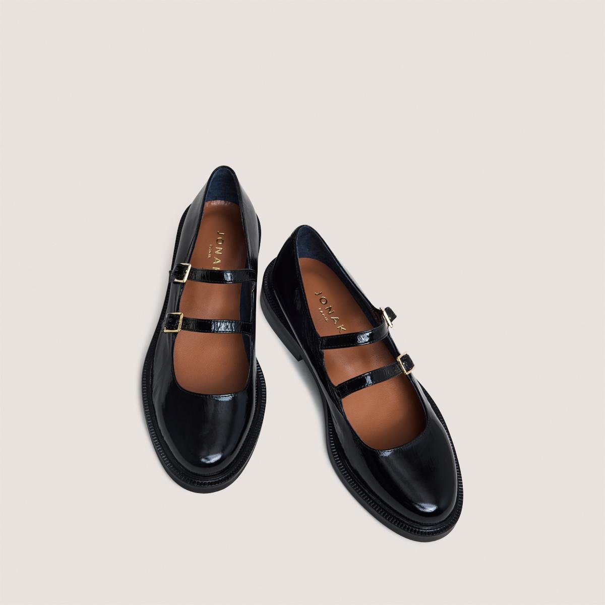 Jonak Dreamy Ballet Flats, Black Patent Leather.