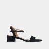 Jonak Via Heeled Sandals, Black Suede
