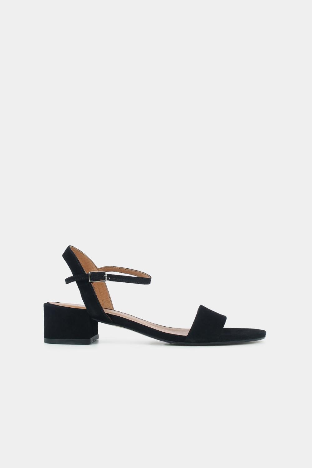Jonak Via Heeled Sandals, Black Suede