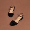 Jonak Via Heeled Sandals, Black Suede