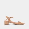 Jonak Via Heeled Sandals, Camel Velvet