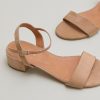 Jonak Via Heeled Sandals, Camel Velvet