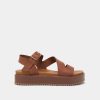 Jonak Isaure Platform Sandals, Brown Leather