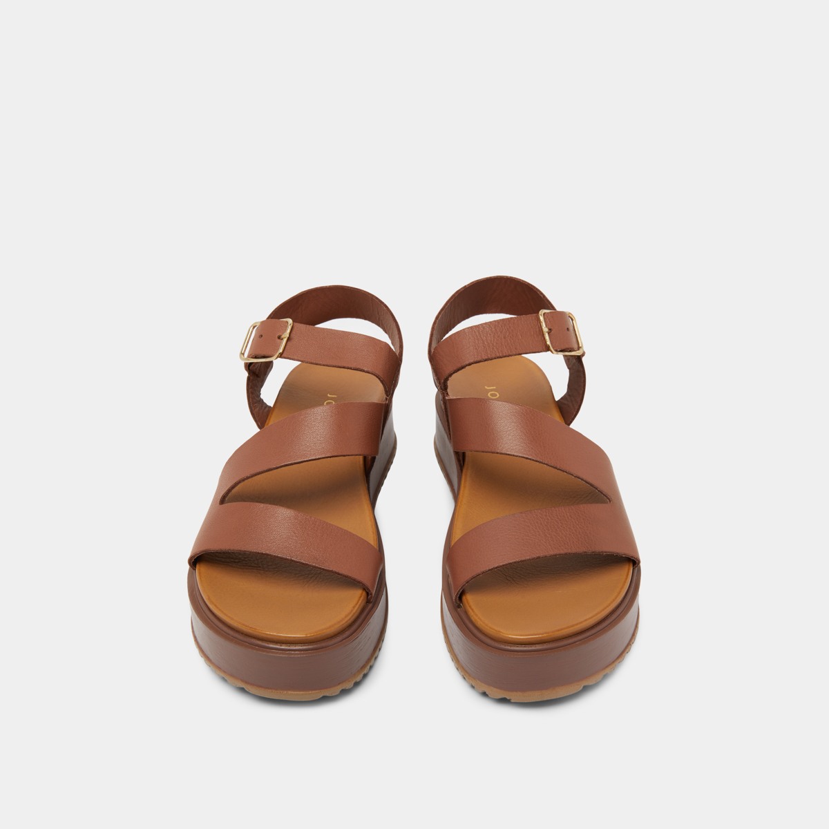 7000224-22 (7) Jonak Isaure Platform Sandals, Brown Leather