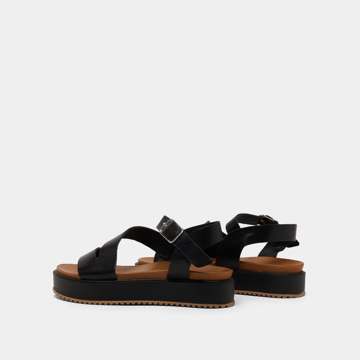 Jonak Isaure Platform Sandals, Black Leather.