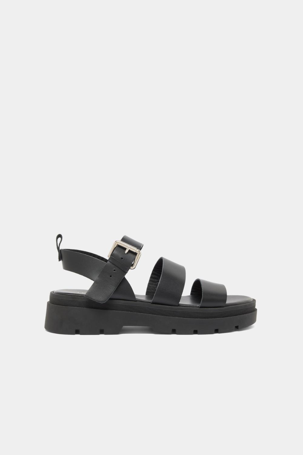 Jonak Priame Platform Sandals, Black Leather