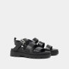 Jonak Priame Platform Sandals, Black Leather