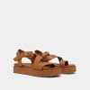 01W007437D Jonak Isaure Platform Sandals, Camel Leather.