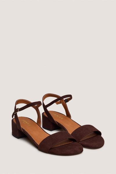 Jonak Via Sandals, Brown Velvet