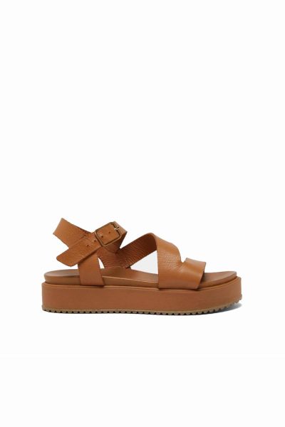 Jonak Isaure Platform Sandals, Camel Leather.