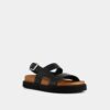 Jonak Lagune Platform Sandals, Black Shiny Leather