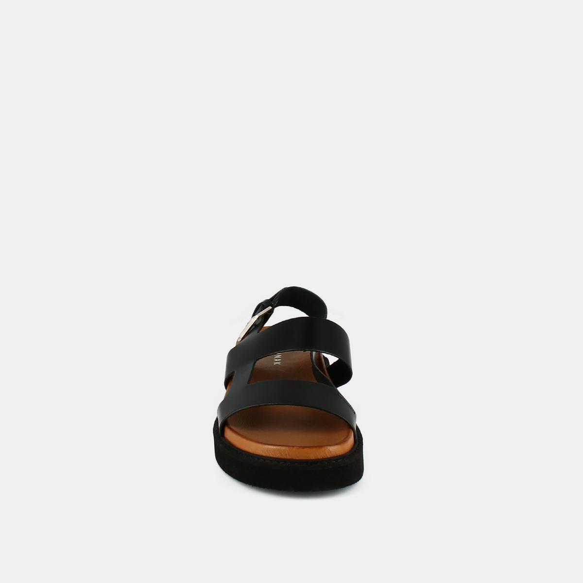 Jonak Lagune Platform Sandals, Black Shiny Leather